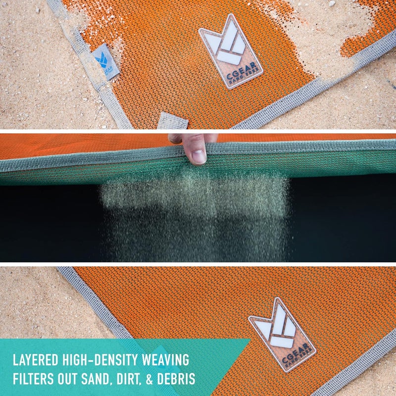 CGEAR Original Sand-Free Outdoor Rug Camping Mat - Water-Resistant & Anti-Fade Material - Military-Grade - Reversible Design - Area Rug for Beach, RV, & Picnics - Travel Bag - Image 5